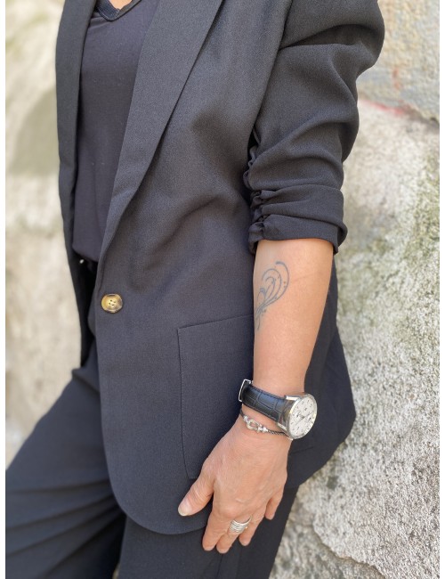 Veste blazer noir COCAMIA Cream