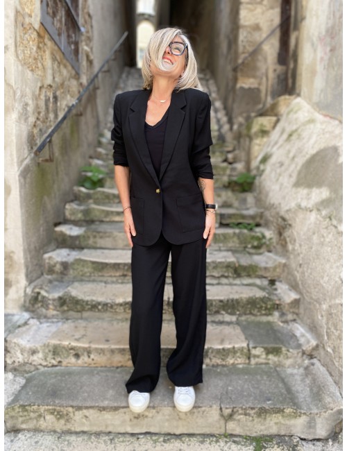 Veste blazer noir COCAMIA Cream