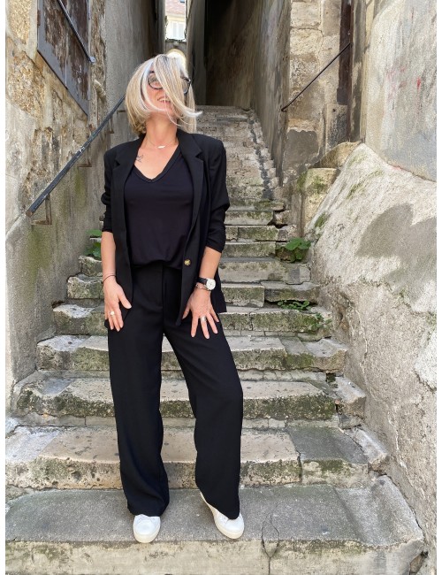 Veste blazer noir COCAMIA Cream