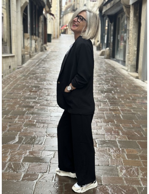 Veste blazer noir COCAMIA Cream
