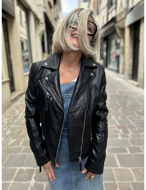 Perfecto cuir noir PASHA Gipsy