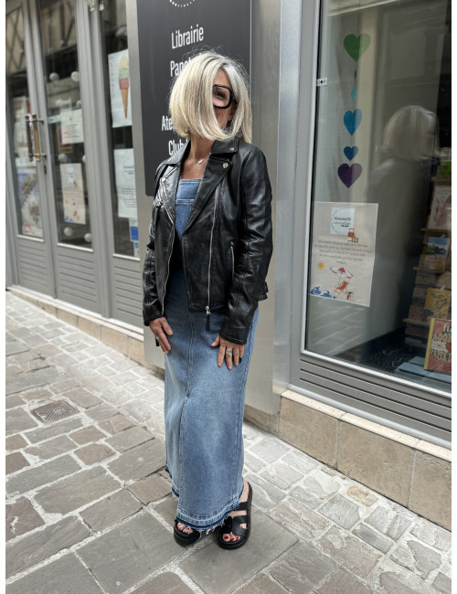 Perfecto cuir noir PASHA Gipsy