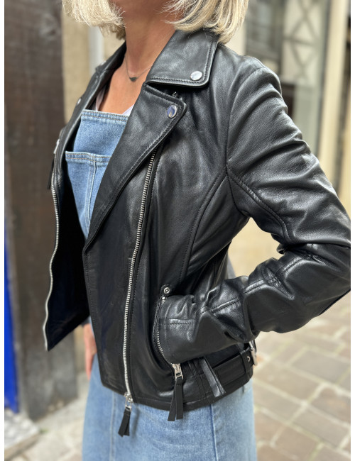 Perfecto cuir noir PASHA Gipsy