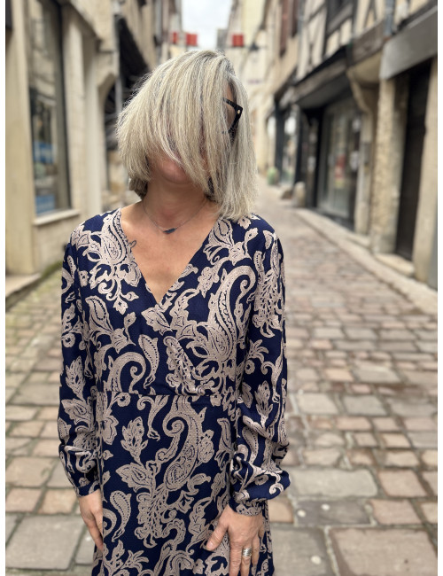 robe imprimée LUCY Cream