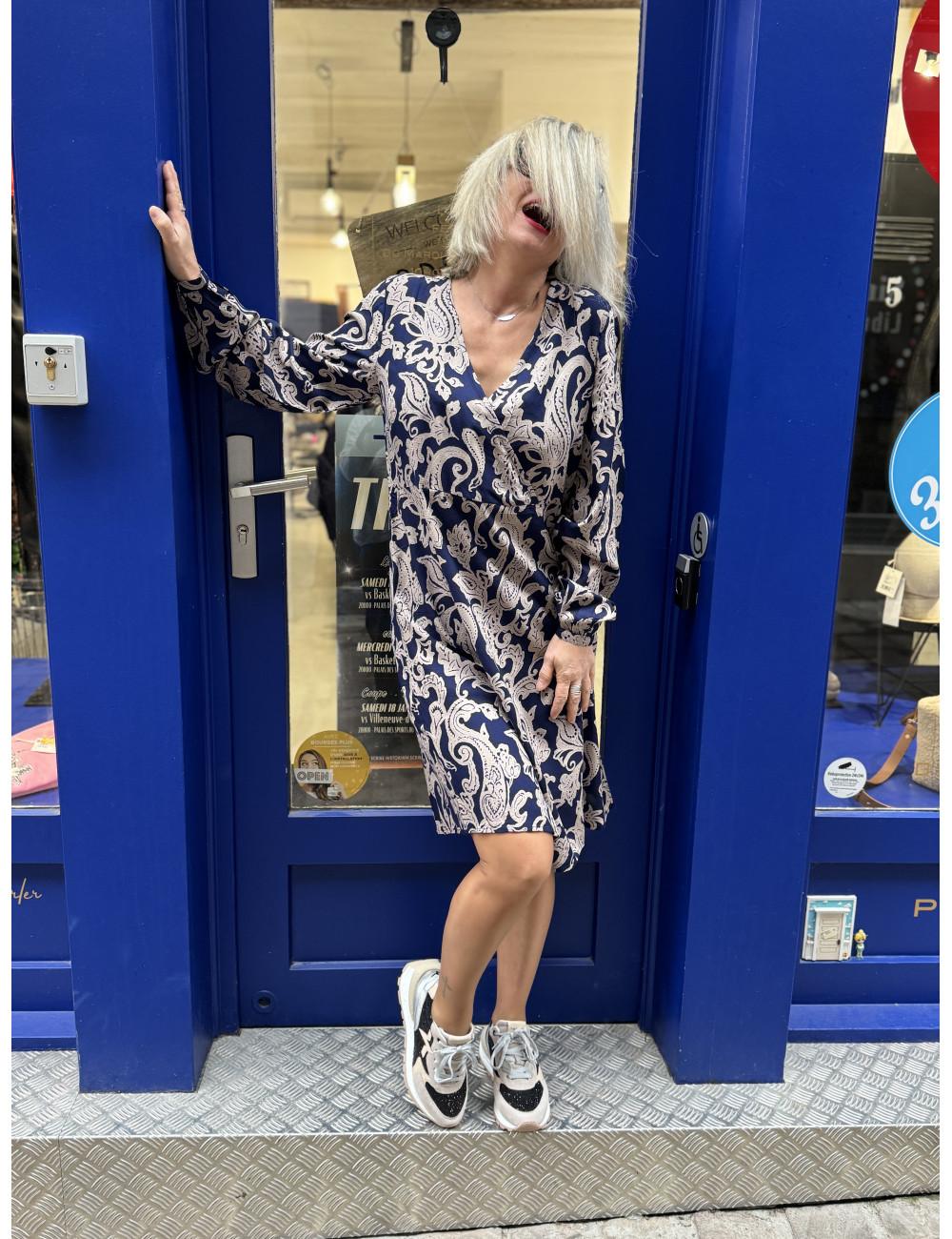 robe imprimée LUCY Cream