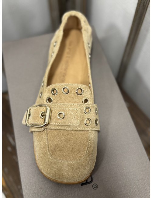 Ballerines beige bout carré Laura Bellariva