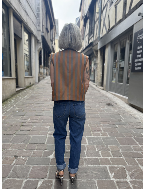 Gilet JOSEPHA Woody rayé HOD
