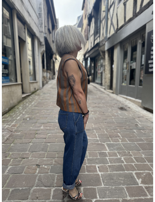 Gilet JOSEPHA Woody rayé HOD