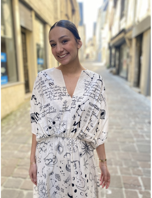 Robe KAFTAN lin zodiac ME369