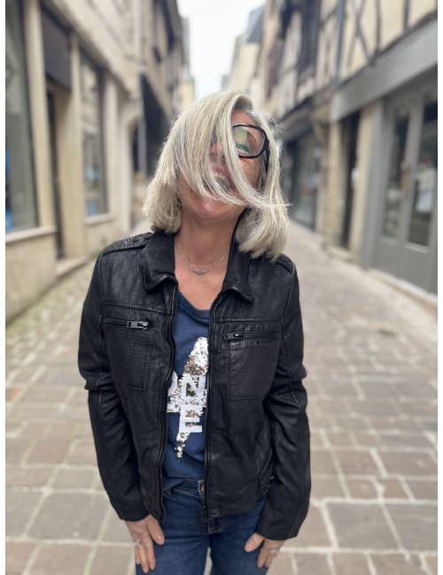 Blouson cuir MARIN