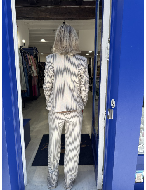 Veste ANETT rayée Cream