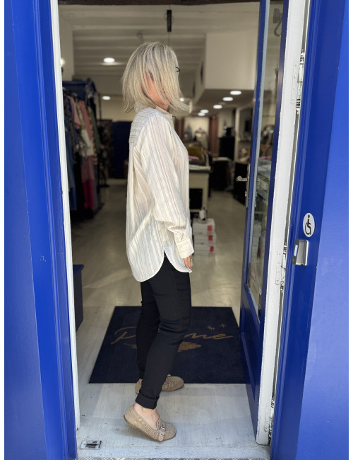 CHEMISE RAYEE VENEA  CREAM