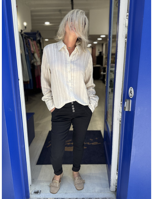 CHEMISE RAYEE VENEA  CREAM