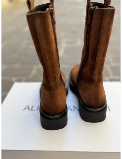 Boots camel bout rond Alisa Bianchini