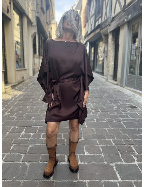Robe CARTNEY chocolat Karma Koma