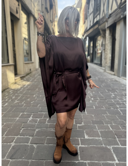 Robe CARTNEY chocolat Karma Koma
