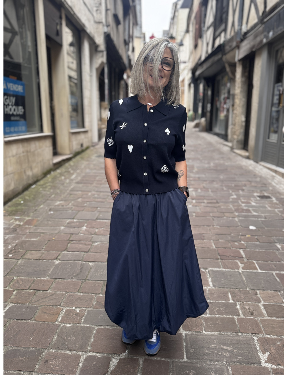 JUPE NUFRANKIE dark saphir Nümph