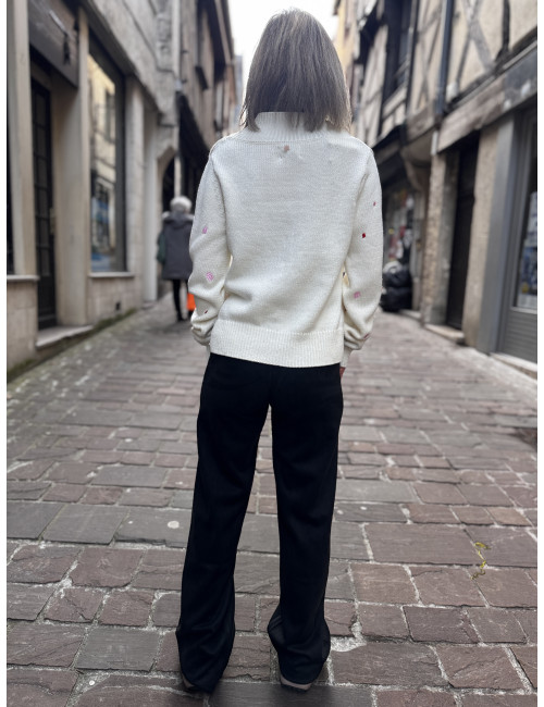 Pantalon CANNA noir Cream