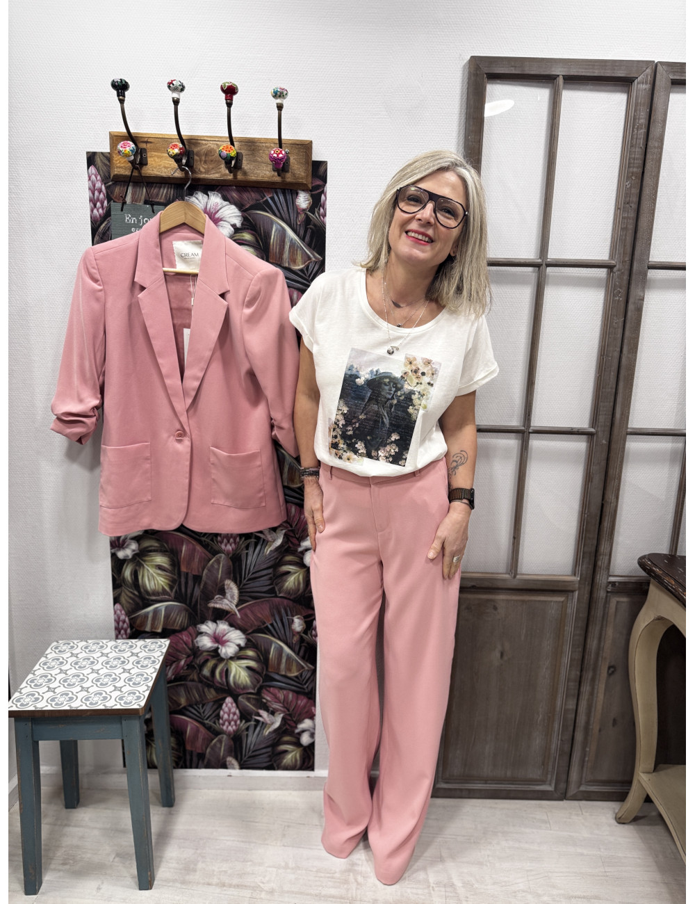 Pantalon COCAMIA blush Cream