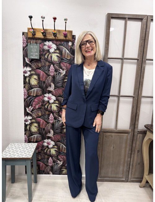 Pantalon COCAMIA navy Cream