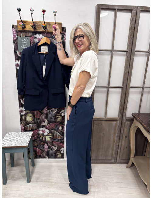 Pantalon COCAMIA navy Cream