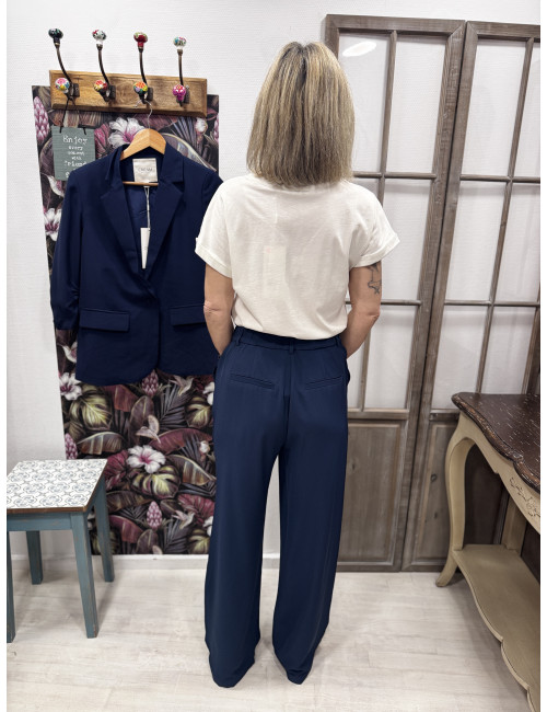 Pantalon COCAMIA navy Cream