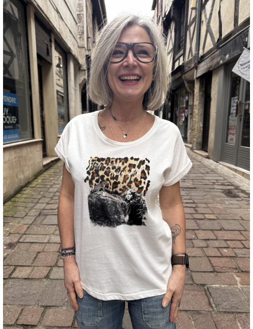 Tee shirt Mias léopard Cream