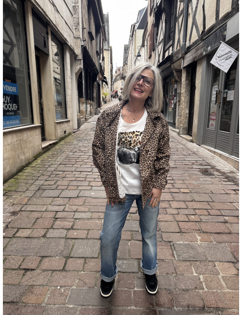 Tee shirt Mias léopard Cream