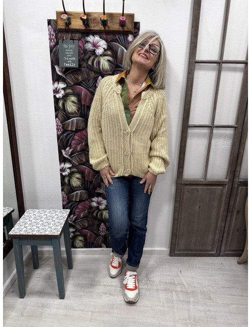 Gilet SABINE ficelle Orféo