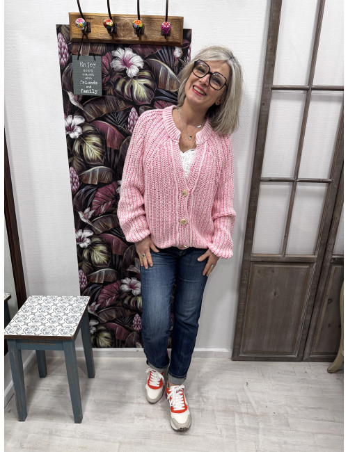 Gilet SABINE rose Orféo