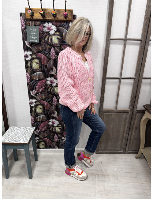 Gilet SABINE rose Orféo