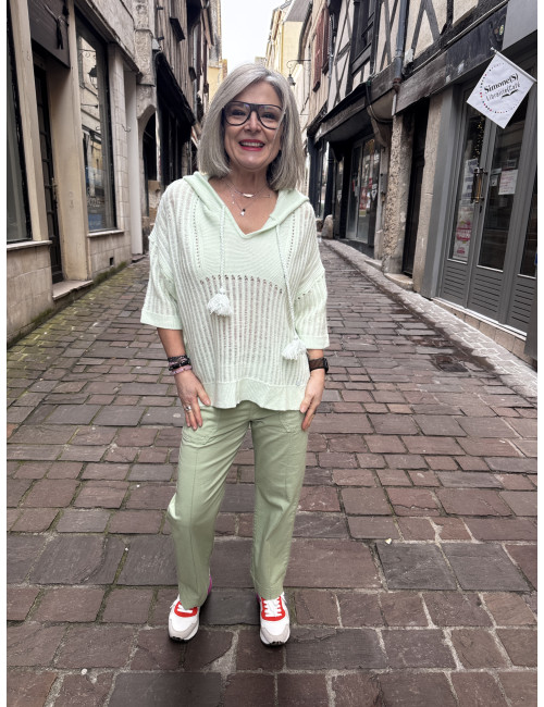 Pull NEW LOVE STORY vert Ma Petite Capsule