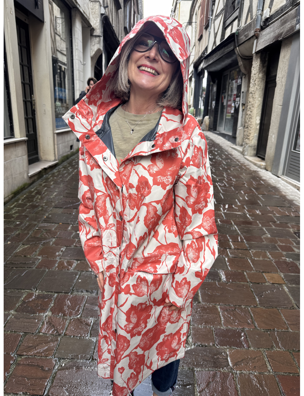 Parka imprimée OLIF Cream