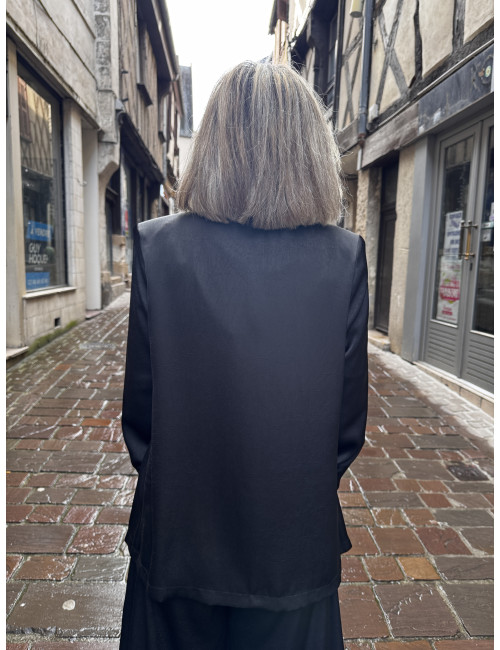 Blazer fluide black strass poignet TINA Les Blondinettes