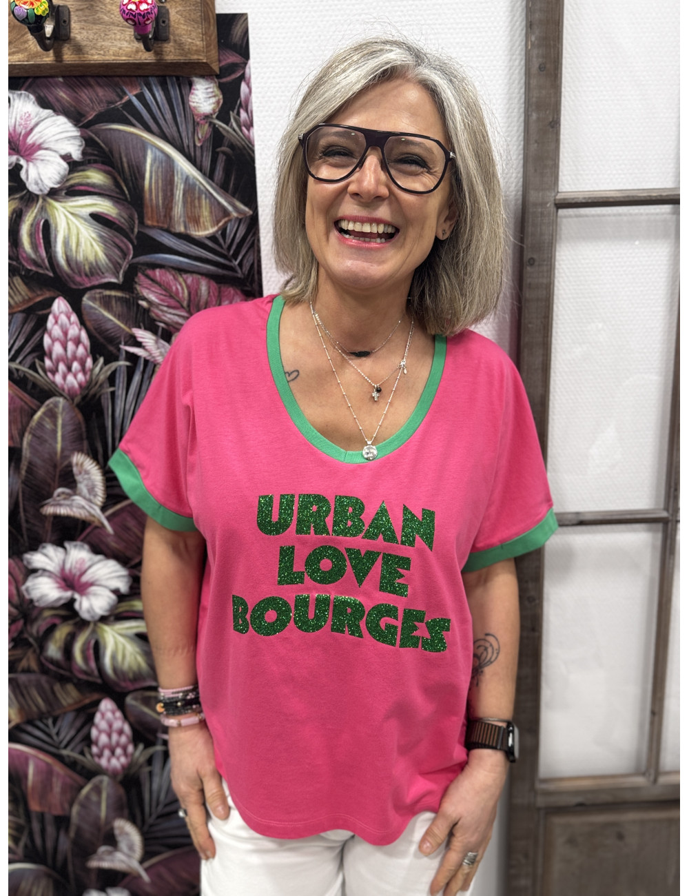 Tee shirt Urban Love Bourges rose