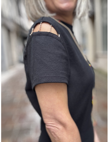 Robe courte noire DEUS karma Koma