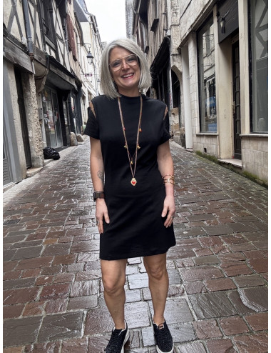 Robe courte noire DEUS karma Koma