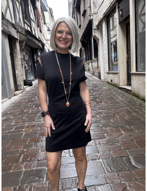 Robe courte noire DEUS karma Koma