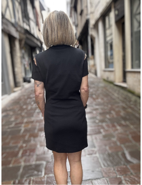 Robe courte noire DEUS karma Koma