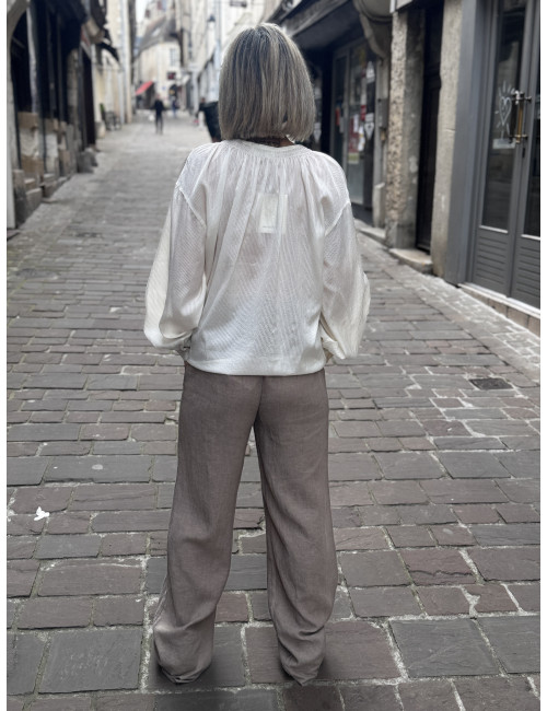 Pantalon VIANA GINIA taupe Msch Copenhagen