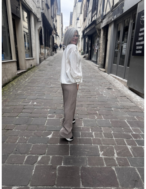 Pantalon VIANA GINIA taupe Msch Copenhagen