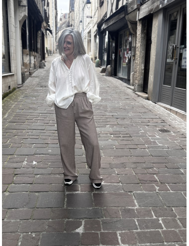 Pantalon VIANA GINIA taupe Msch Copenhagen