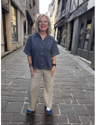 Pantalon JIM stripe carbone Hod