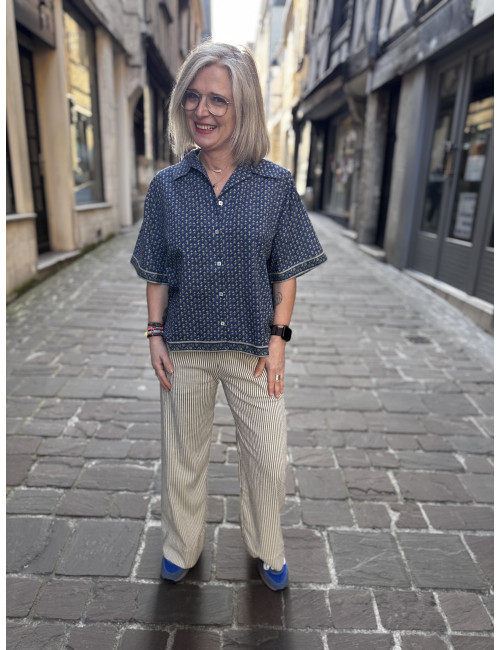 Pantalon JIM stripe carbone Hod