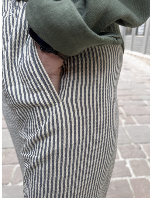 Pantalon JIM stripe carbone Hod