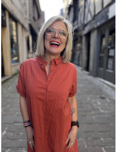 Robe longue terracotta TAMPA Hod