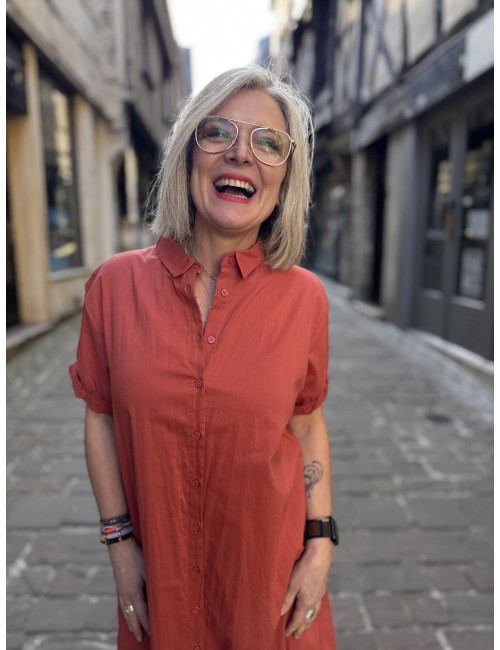 Robe longue terracotta TAMPA Hod