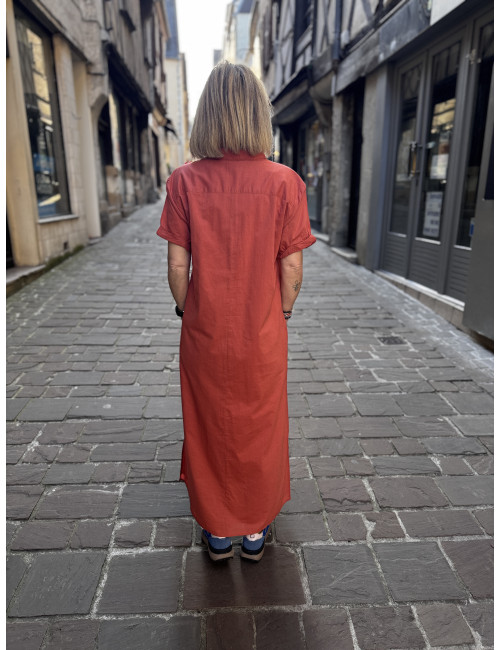 Robe longue terracotta TAMPA Hod