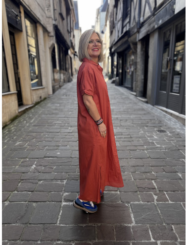 Robe longue terracotta TAMPA Hod