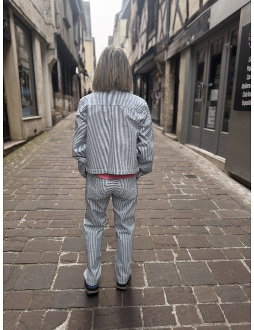 Veste rayée BERTA Cream